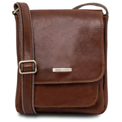 Brown leather Satchels Jimmy - by Tuscany Leather