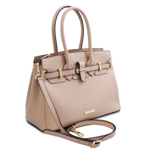 Cognac leather Handbags TL by Tuscany Leather