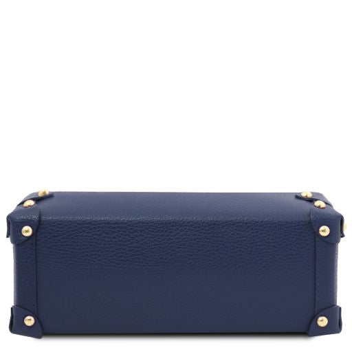 Dark Blue leather Handbags Praline - by Tuscany Leather