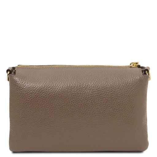 Dark Taupe leather Handbags Sia - by Tuscany Leather