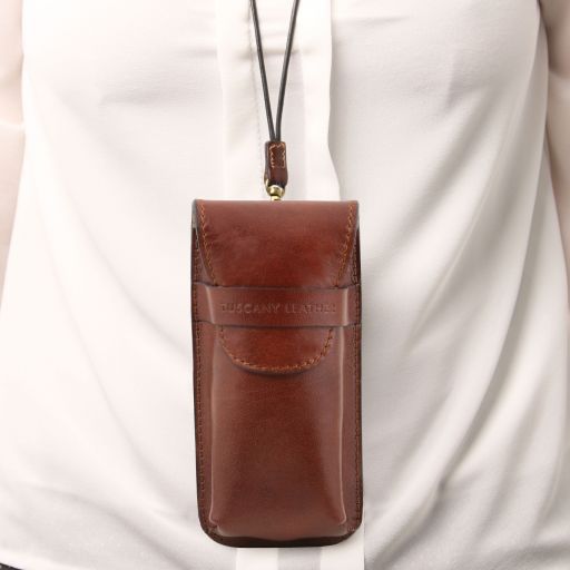 Dark Brown leather Travel Accessories Exclusive by Tuscany Leather