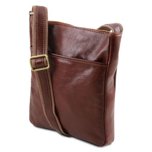 Dark Brown leather Satchels Jason - by Tuscany Leather