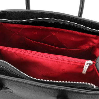 Champagne leather Handbags Camelia - by Tuscany Leather