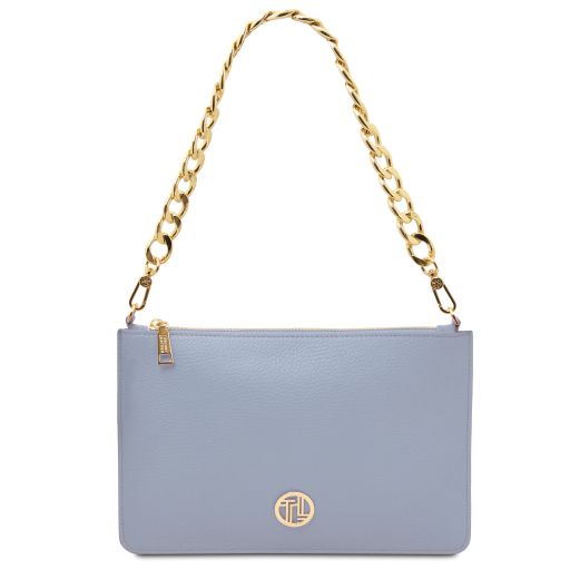 Light Blue leather Handbags Diva - by Tuscany Leather