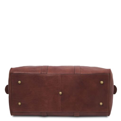 Dark Brown leather Duffel Bags Oslo - by Tuscany Leather