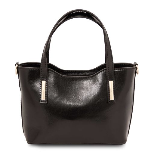 Dark Blue leather Handbags Amelia - by Tuscany Leather