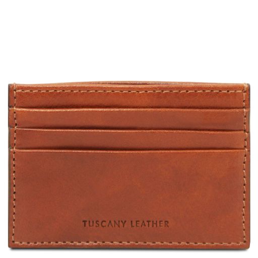 Natural leather Travel Accessories Leather card by Tuscany Leather