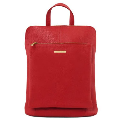 Lipstick Red leather Backpacks TL by Tuscany Leather