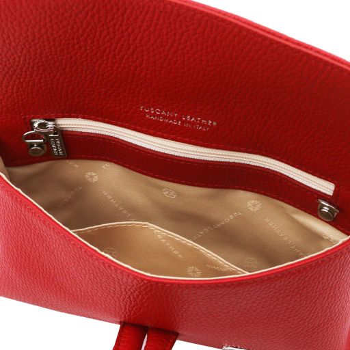 Lipstick Red leather Handbags TL by Tuscany Leather