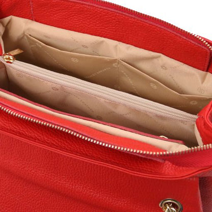 Black leather Handbags Elettra - by Tuscany Leather