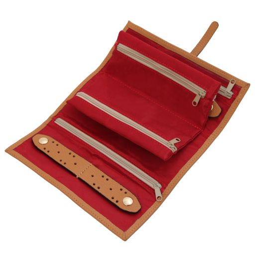 Soft leather jewellery case