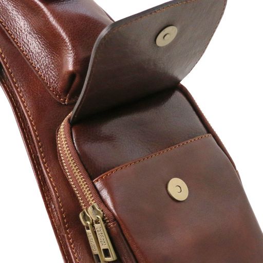 Leather crossover bag