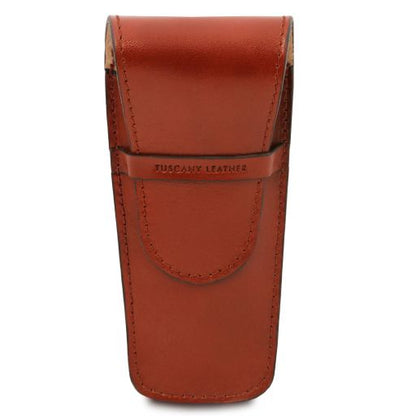 Exclusive leather 2 slots pen/watch holder