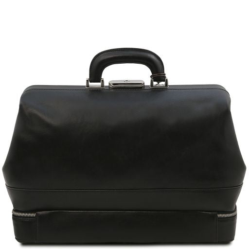 Black leather Doctor Bags Giotto - by Tuscany Leather