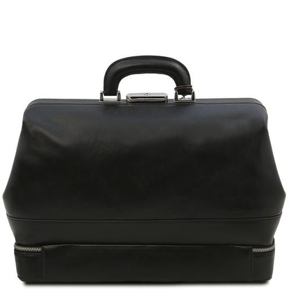 Black leather Doctor Bags Giotto - by Tuscany Leather