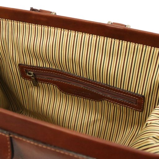 Black leather Doctor Bags Raffaello - by Tuscany Leather