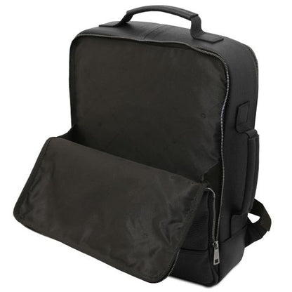 Dark Blue leather Backpacks Brooklyn - by Tuscany Leather