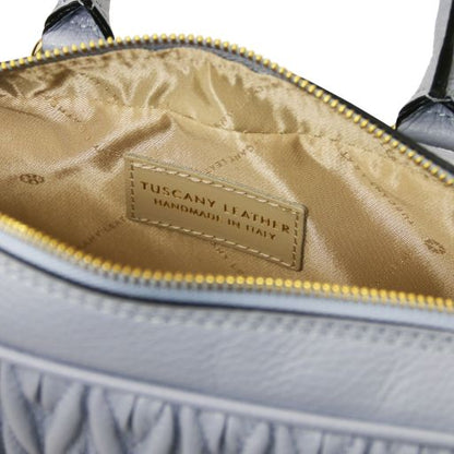 White leather Handbags Mousse - by Tuscany Leather