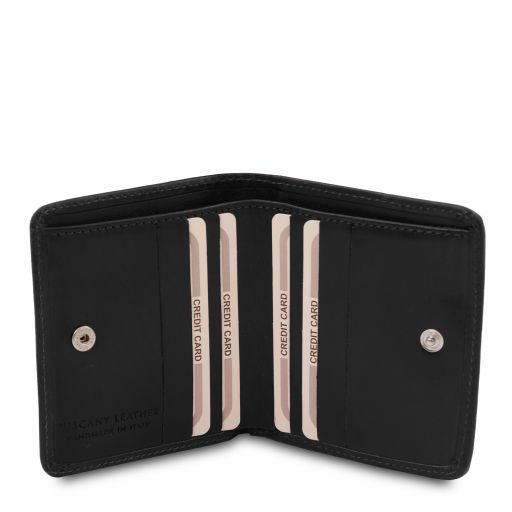 Exclusive leather wallet with coin pocket