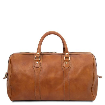 Dark Brown leather Duffel Bags Oslo - by Tuscany Leather