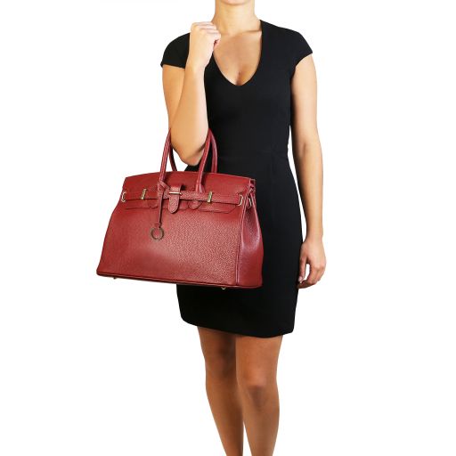 Red leather Handbags TL by Tuscany Leather