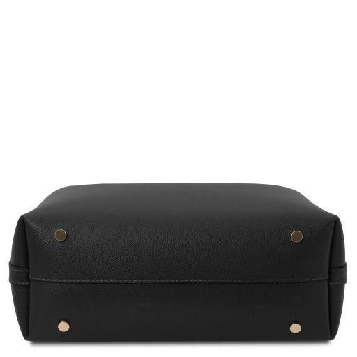 Black leather Handbags Clio - by Tuscany Leather