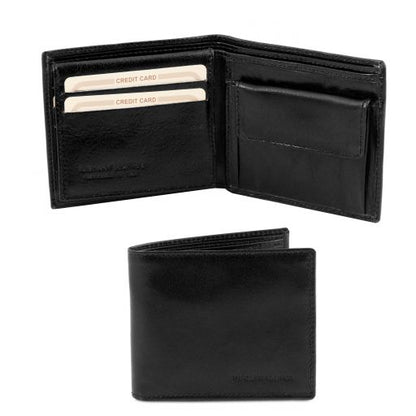 Exclusive 3 fold leather wallet for men with coin pocket