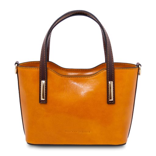 Honey leather Handbags Amelia - by Tuscany Leather