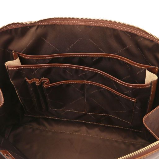 Brown leather Briefcases Ravenna - by Tuscany Leather