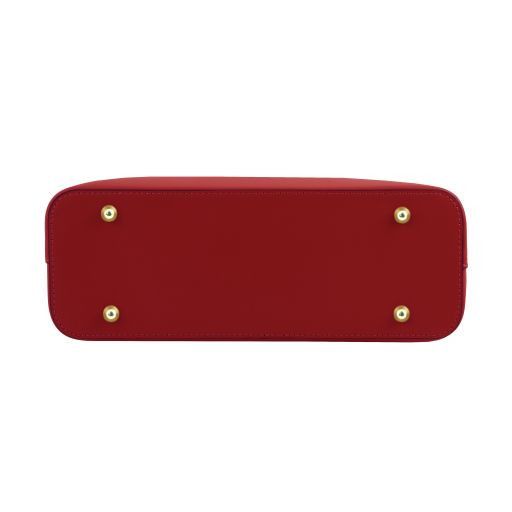 Red leather Handbags Olimpia - by Tuscany Leather