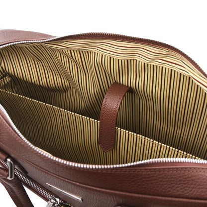Treviso - Leather laptop briefcase
