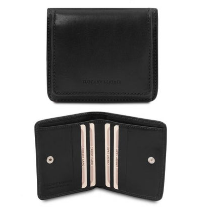 Exclusive leather wallet with coin pocket
