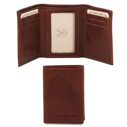 Brown leather Wallets & Money Clips Exclusive 3 by Tuscany Leather