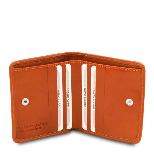Exclusive leather wallet with coin pocket