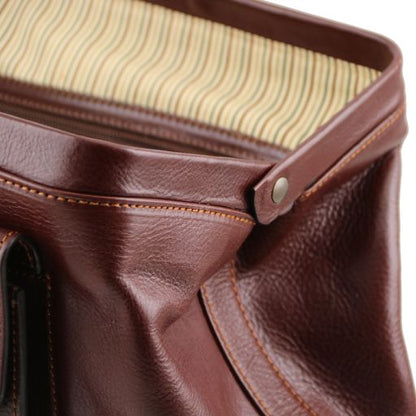 Brown leather Doctor Bags Leonardo - by Tuscany Leather