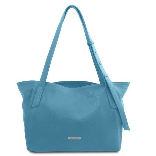 Azure leather Shoulder Bags TL by Tuscany Leather
