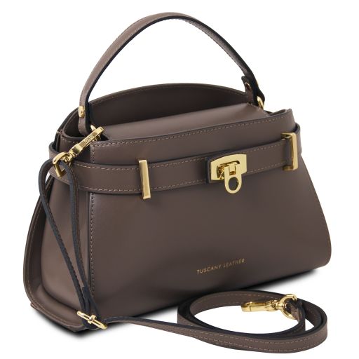 Coffee leather Handbags Maisy - by Tuscany Leather