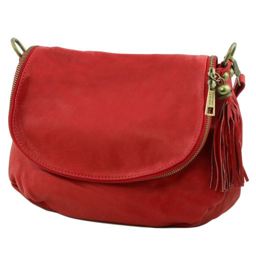 TL Bag - Soft leather shoulder bag with tassel detail
