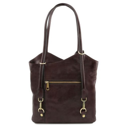 Patty - Leather convertible backpack shoulderbag