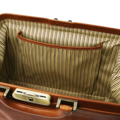 Black leather Doctor Bags Giotto - by Tuscany Leather