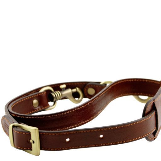 Dark Brown leather Travel Accessories TL Voyager by Tuscany Leather