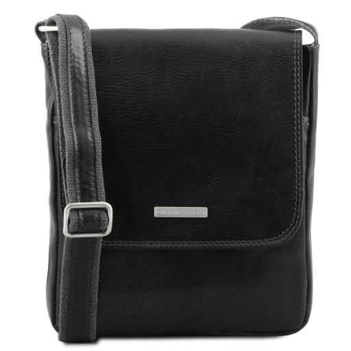 Black leather Satchels John - by Tuscany Leather