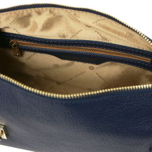 Dark Blue leather Handbags Praline - by Tuscany Leather