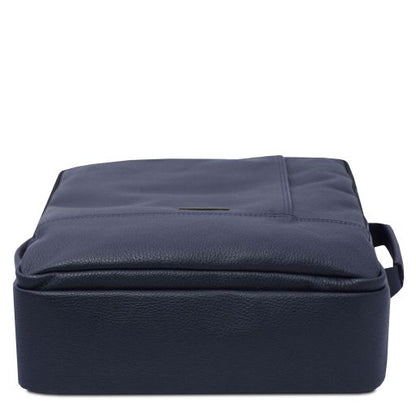 Dark Blue leather Backpacks Brooklyn - by Tuscany Leather