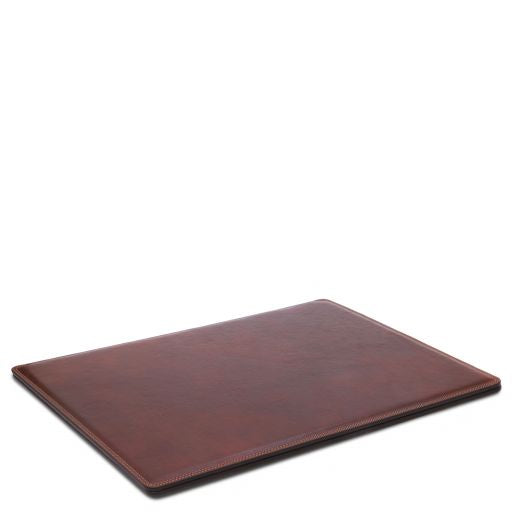 Dark Brown leather Travel Accessories Leather desk by Tuscany Leather