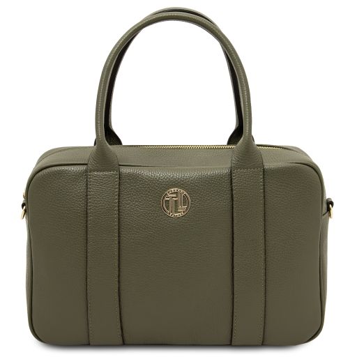 Forest Green leather Handbags Stephany - by Tuscany Leather