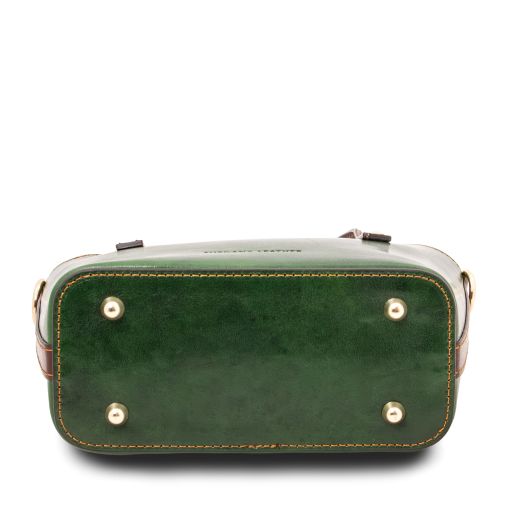 Dark Blue leather Handbags Amelia - by Tuscany Leather