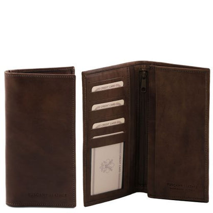 Exclusive vertical 2 fold leather wallet for men
