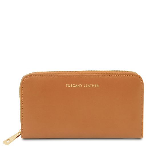 Cognac leather Wallets & Money Clips Venere - by Tuscany Leather