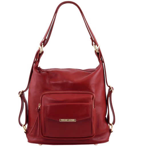 Red leather Backpacks TL by Tuscany Leather